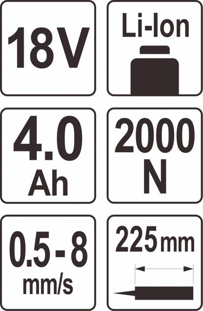 Yato patronpistol med 4,0 Ah Li-Ion 18 V batteri