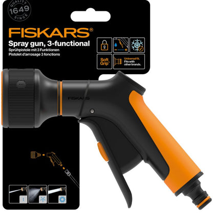 Fiskars Comfort 3‑funktioners sprøjtepistol