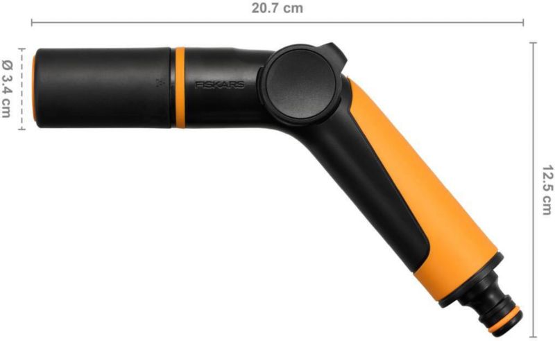 Fiskars Comfort sprøjtepistol i sort og orange