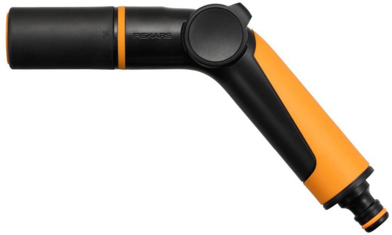 Fiskars Comfort sprøjtepistol i sort og orange