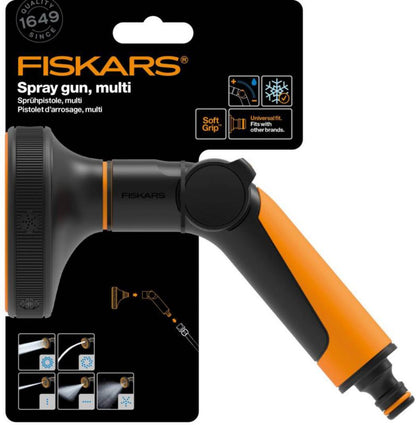 Fiskars Multi Comfort sprøjtepistol i sort og orange