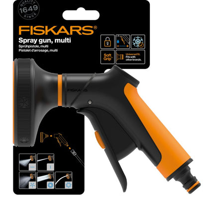 Fiskars Multi Comfort forreste aftrækker sprøjtepistol i sort-orange