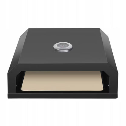 Pizzaindsats til Grill 40x35 cm med Pizzasten Sort