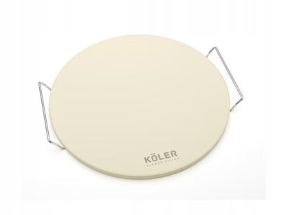 Pizzasten Rund 38 cm Kordierit med Håndtag