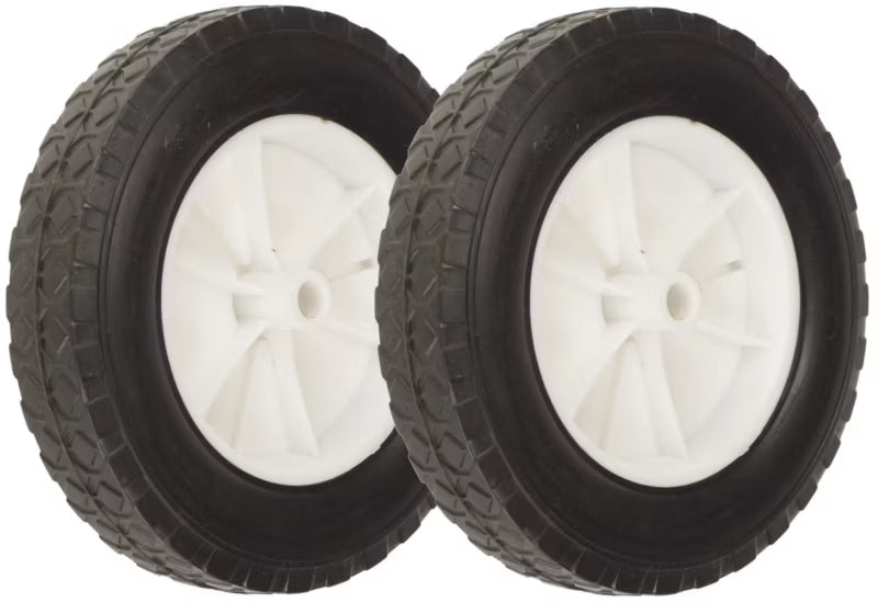 Plæneklipperhjul Ø180 mm Hvid med 12 mm Aksel 2 stk.