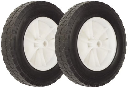 Plæneklipperhjul Ø180 mm Hvid med 12 mm Aksel 2 stk.