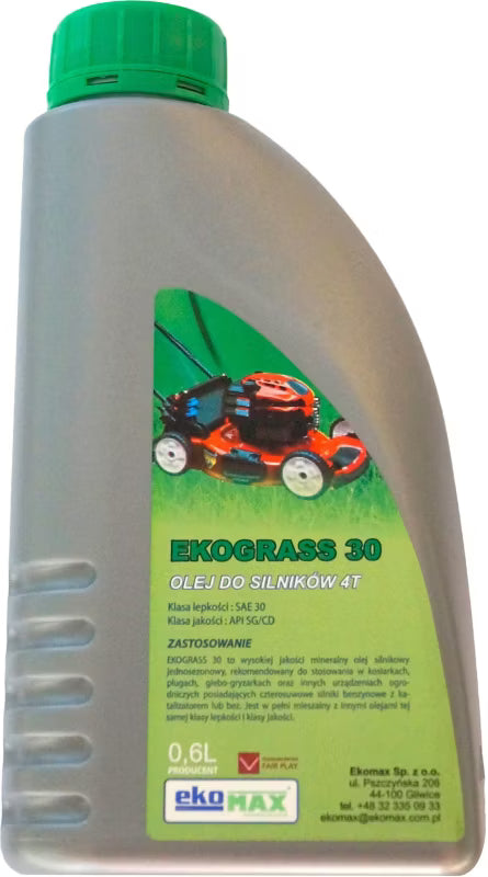 Plæneklipperolie 0,6 Liter Eko-Grass