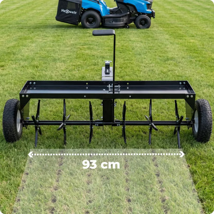 Plænelufter til Havetraktor 93 cm Sort HW-AERATOR