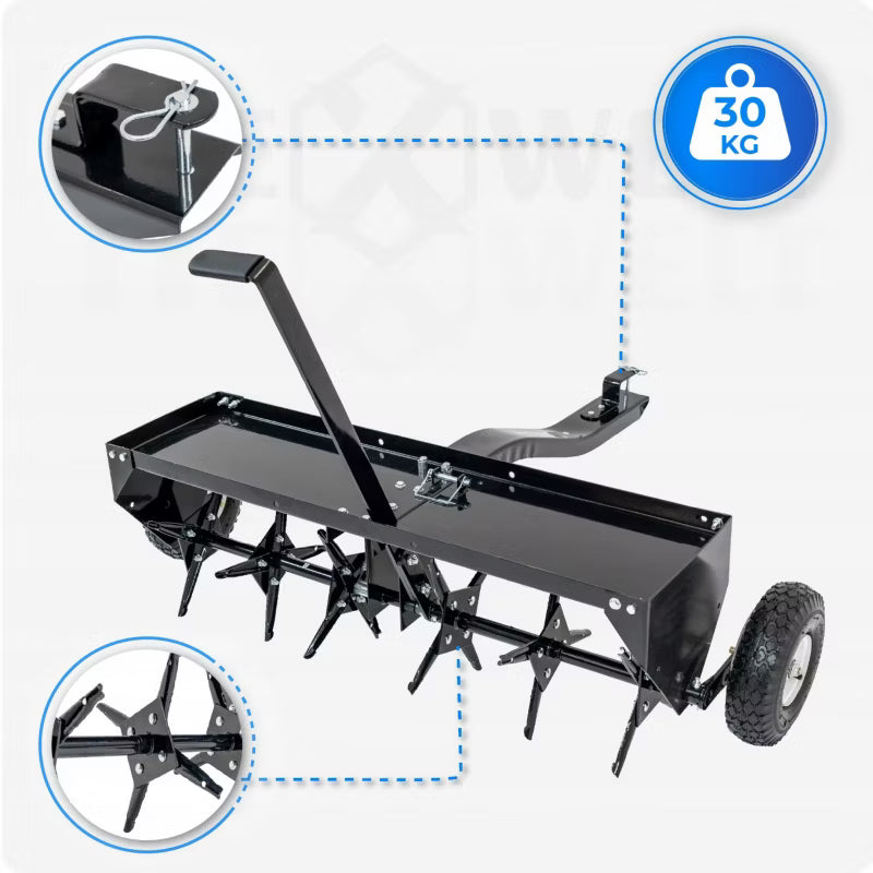 Plænelufter til Havetraktor 93 cm Sort HW-AERATOR