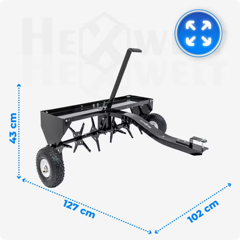 Plænelufter til Havetraktor 93 cm Sort HW-AERATOR