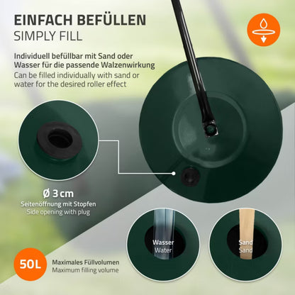 Plænetromle 50 Liter Grøn Stål 60 cm
