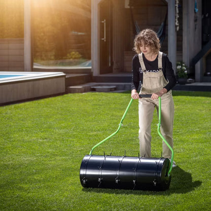 Plænetromle 80 cm Grøn Stål med Lufter