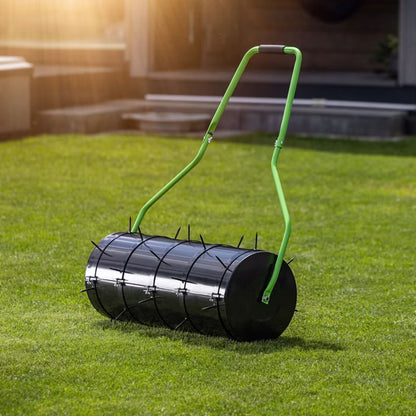 Plænetromle 80 cm Grøn Stål med Lufter