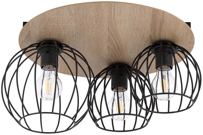 Loftslampe Cyber 3-punktet E27 Eg / Sort