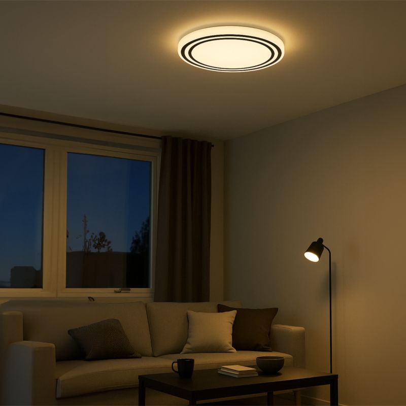 Loftslampe DPM LED 12 W 700 lm CTT Hvid/Sort