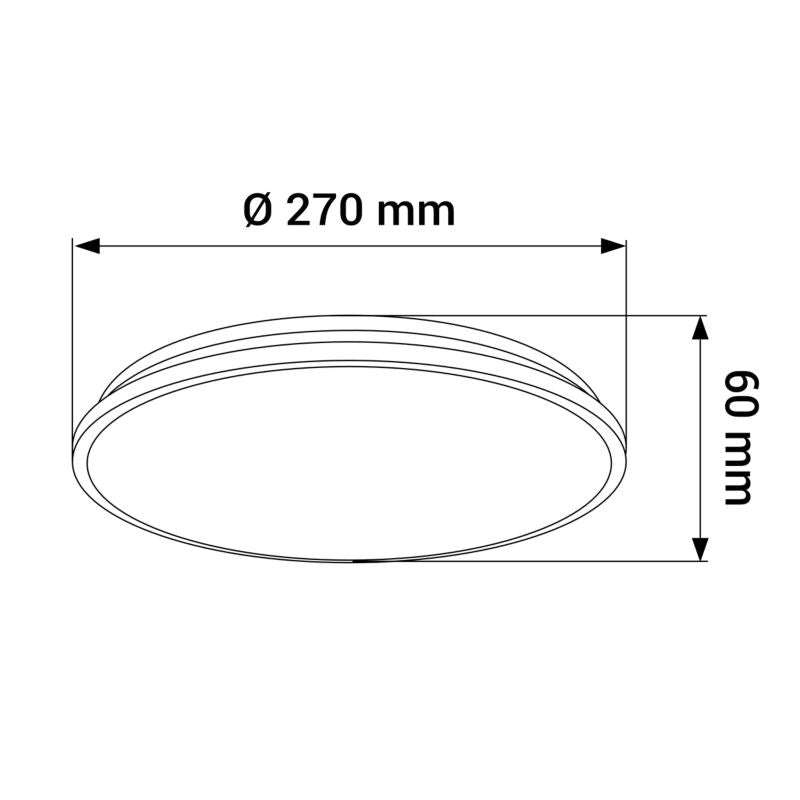Loftslampe DPM LED 12 W 700 lm CTT Hvid/Sort