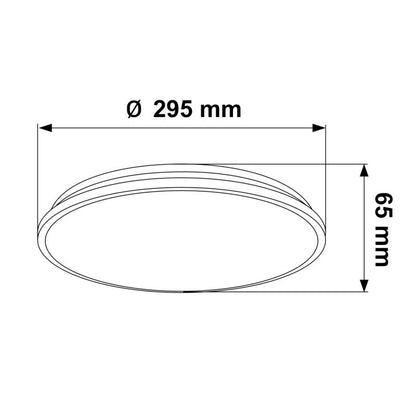 Loftlampe DPM LED 18 W 1000 lm CTT Hvid/Sort