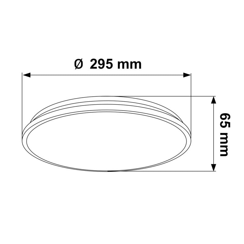 Loftlampe DPM LED 18 W 1000 lm CTT Hvid/Sort