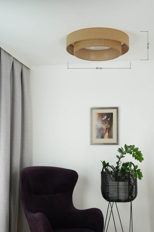 Plafon Duolla Boho LED 45 cm Jute