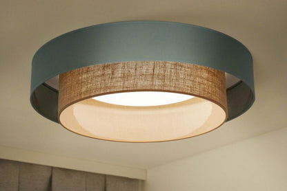 Loftslampe Duolla Boho LED 45 cm Salvie/Jute