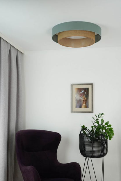 Loftslampe Duolla Boho LED 45 cm Salvie/Jute