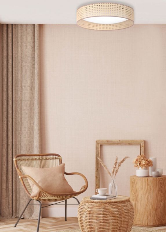 Duolla Roller LED rattan plafond