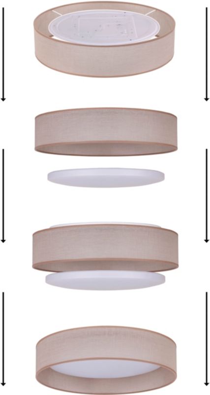Duolla Roller LED rattan plafond