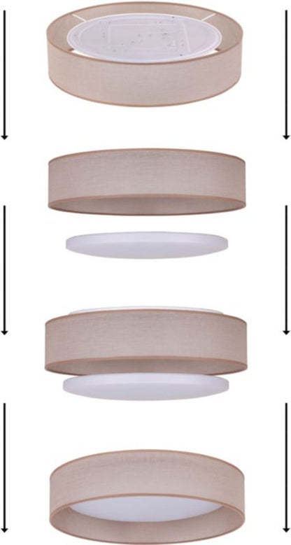 Duolla Roller LED rattan plafond