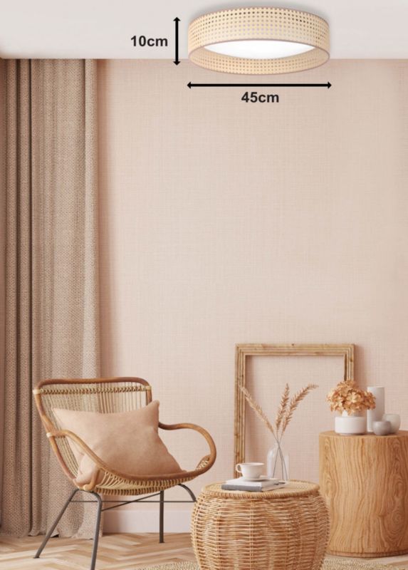 Duolla Roller LED rattan plafond