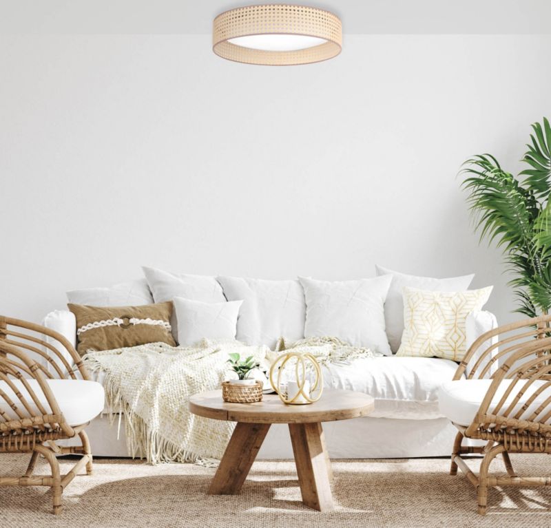 Duolla Roller LED rattan plafond