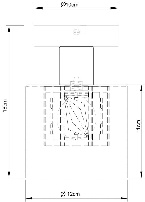 Elmo plafondownlight 1 x E14 krom