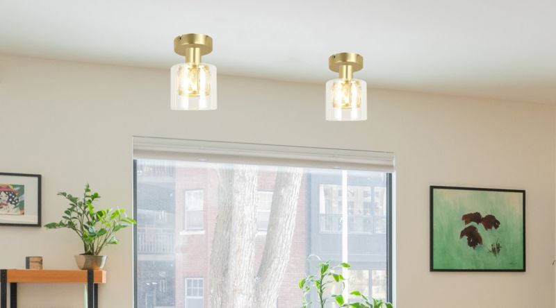 Loftslampe Elmo 1xE14 Guld