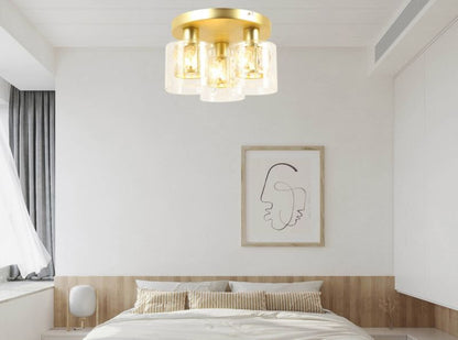 Loftslampe Elmo 3xE14 Guld Mat