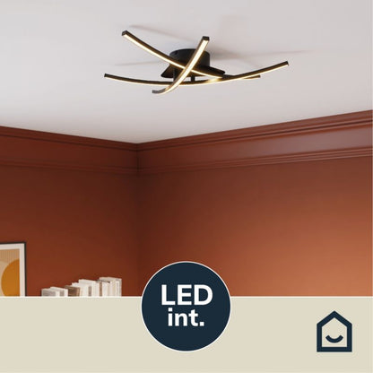 Loftslampe Alani 3xLED 1700 lm Sort Mat