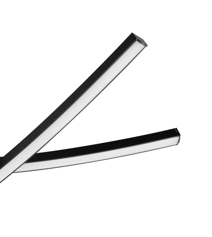 LED-Loftlampe Alani 57x57 cm Mat Sort 1700 lm