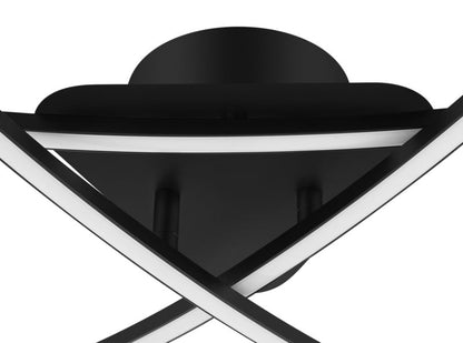 LED-Loftlampe Alani 57x57 cm Mat Sort 1700 lm