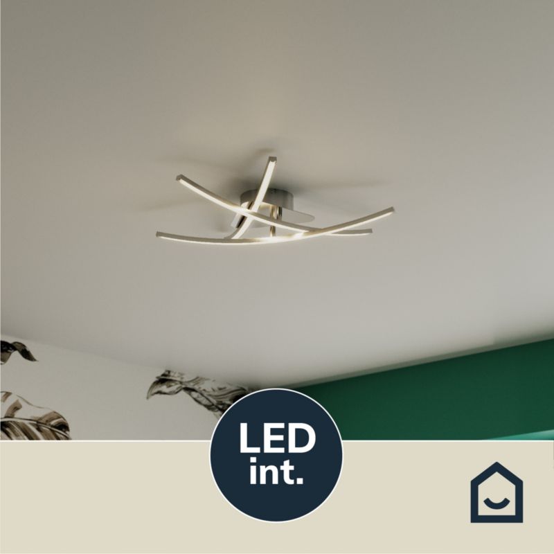 Loftlampe Alani 3x LED 1900 lm Krom