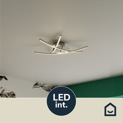 Loftlampe Alani 3x LED 1900 lm Krom