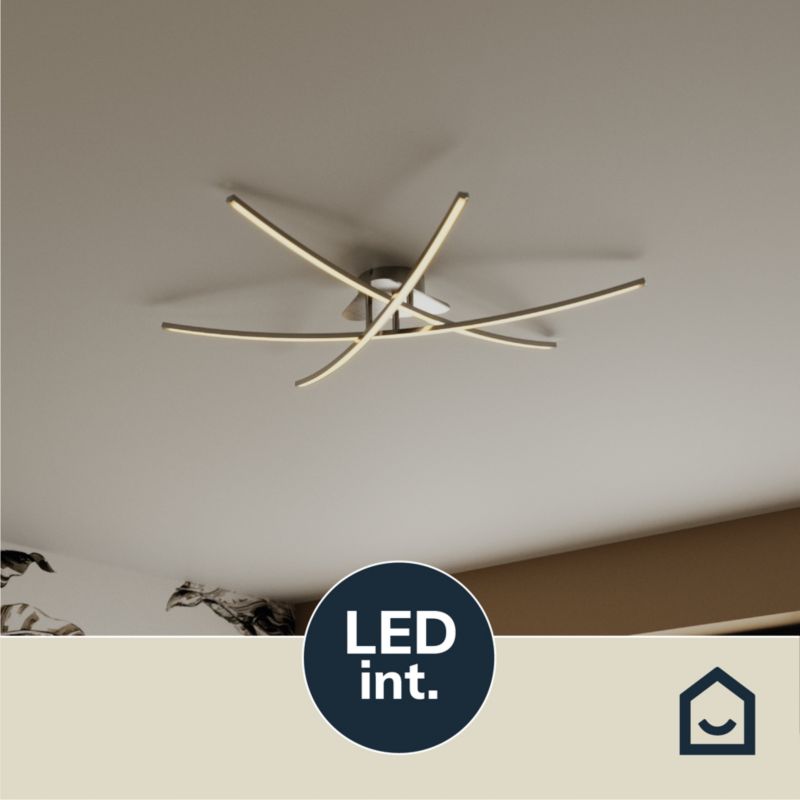 Plafon Alani 3400 lm 3000 K Krom 90 cm