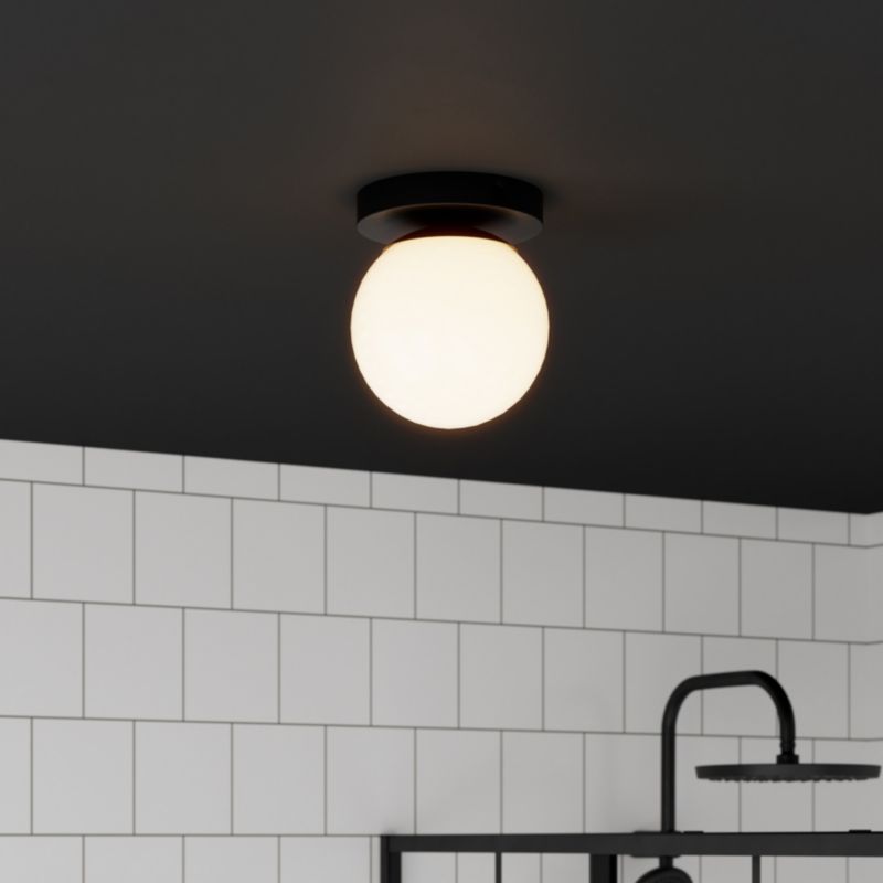 GoodHome Dorres E14 IP44 mat‑sort plafondownlight