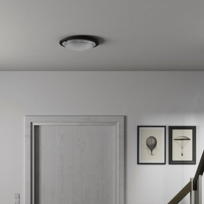 Plafond GoodHome Hubaa 29 cm mat-sort