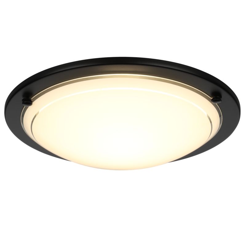 Plafond GoodHome Hubaa 29 cm mat-sort