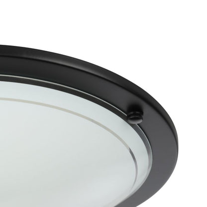 Plafond GoodHome Hubaa 29 cm mat-sort