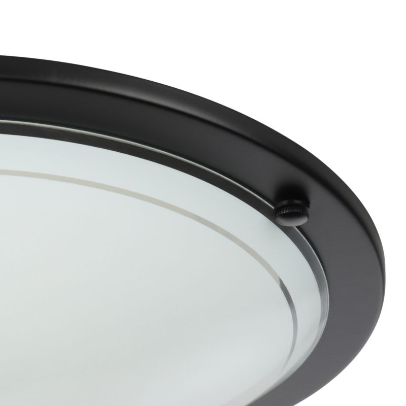 Plafond GoodHome Hubaa 29 cm mat-sort