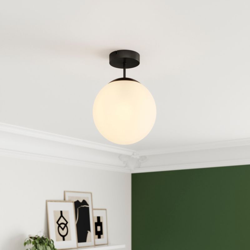Loftslampe Lognes 1xE27 Sort Mat 250 mm