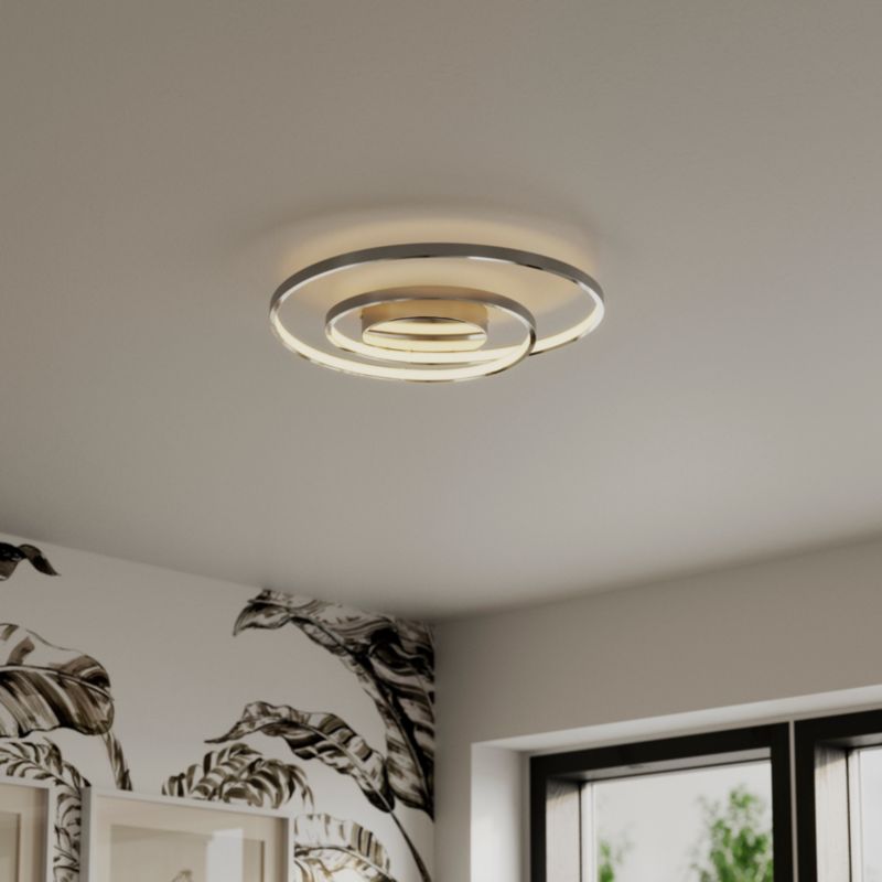 Loftslampe Pegmati 2900 lm 3000 K Krom