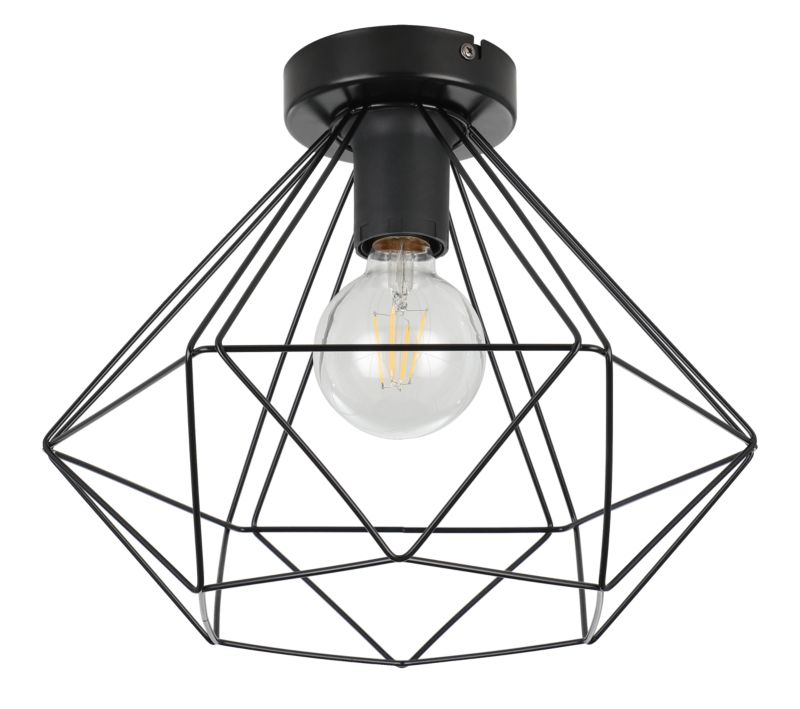 GoodHome Smertrio E27 sort plafond