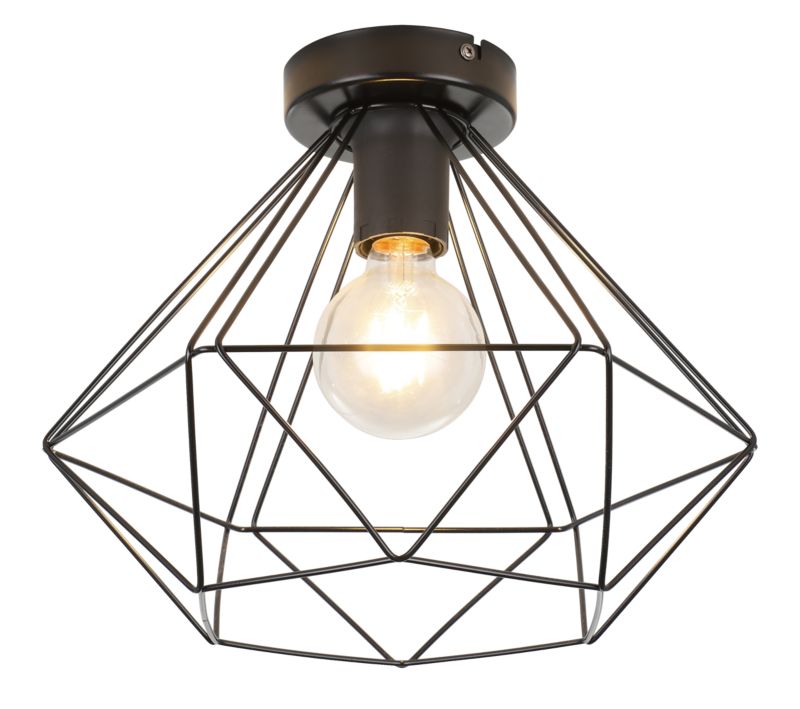 GoodHome Smertrio E27 sort plafond