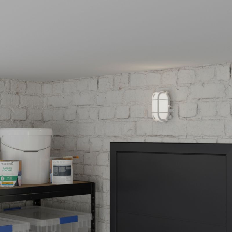 Klenova E27 IP44 hvid plafondæmpning