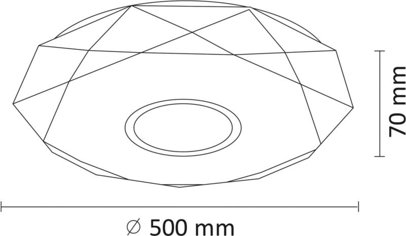 LED-Loftlampe Diamond 50 CCT IP44 Hvid